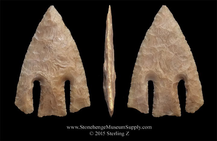Lithic casting Texas Andice point Lithic Cast of a Texas Andice Point - Andice Arrowhead - Andice Replica - Andice Cast - Lithic Casts for sale