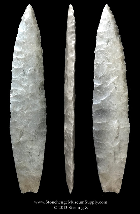 Lithic Cast of an Angostura Point fron central Texas Angostura knife lithi9c casting Sterling Z Stonehenge Museum Supply arrowhead cast