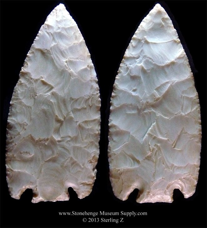 Castroville base tang knife - lithic cast - castroville arrowhead