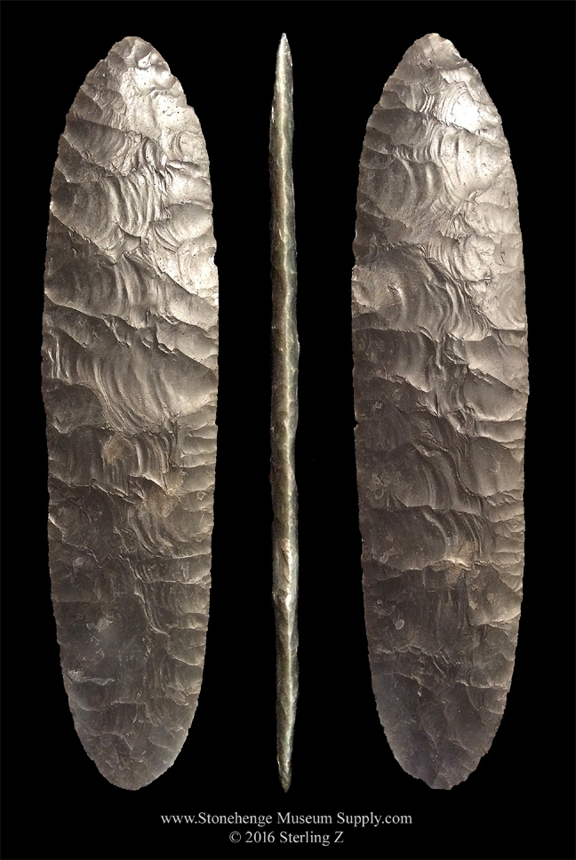 Lithic Cast of a Caddo Blade Lithic Casting arrowhead cast for sale Caddo Blade for sale - Texas Caddo Blade - Caddo Indian Flint Knife