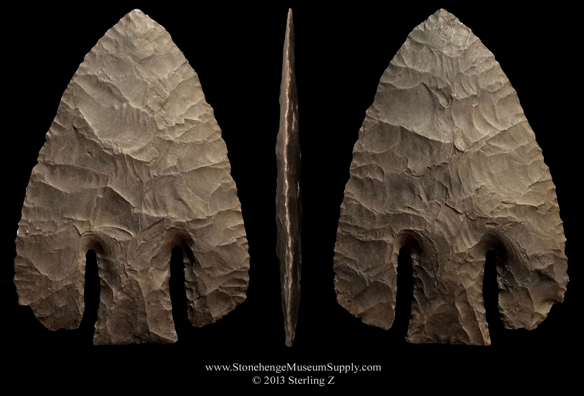 Calf Creek arrowhead - Lithis casts for sale - Arrowheads for sale - Calf Creek point