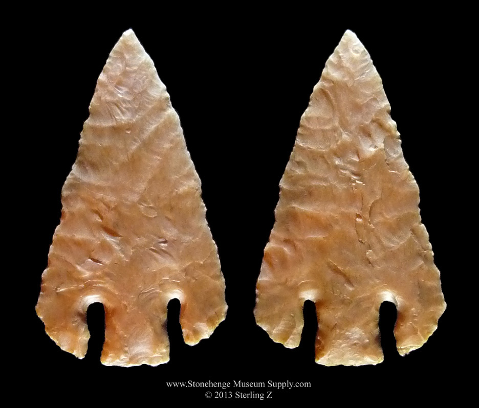 Oklahoma Calf Creek point - Lithic cast of a fine Calf Creek point