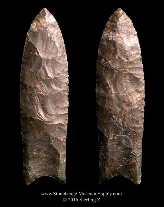 Texas Clovis cast for sale - Clovis Point For Sale - Paleo Arrowhead Replica - Cast of an authentic TX Clovis Blade