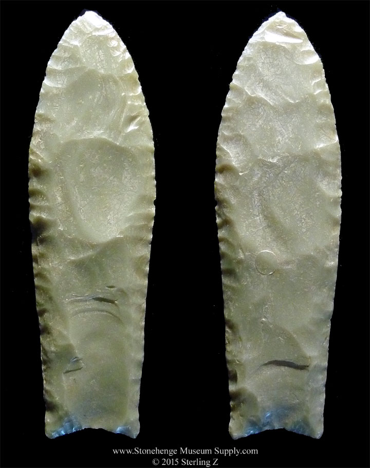 Texas Clovis cast for sale - Clovis Point For Sale - Paleo Arrowhead Replica - Cast of an authentic TX Clovis Blade
