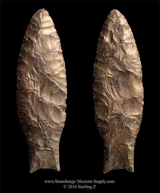 Texas Clovis cast for sale - Clovis Point For Sale - Paleo Arrowhead Replica - Cast of an authentic TX Clovis Blade