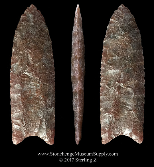 Clovis Point - Naco Arizona Mammoth Kill site Lithic casting Clovis cast lithic cast Marc Navarrete Greenbush Draw Emil Haury Columbian Mammoth paleo kill site Clovis lithic casting by Sterling Z