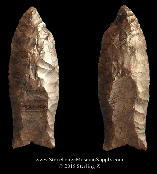 Fluted Clovis Point out of Florida - Lithis Cast for sale, Lithic Casting Clovis Point, Paleo Clovis Point - Clovis lithic casting Sterling Z