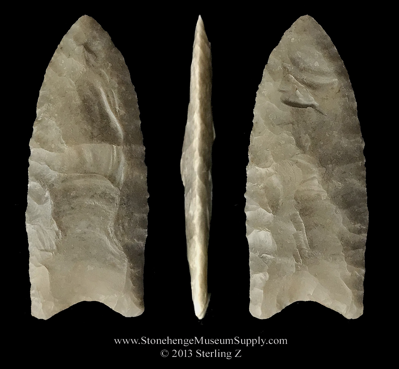 Fluted Clovis Point Tyler Texas- Paleo Clovis Point - Clovis lithic casting Clovis Paleo Point for sale Sterling Z