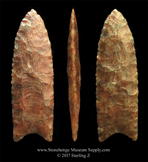 Clovis Point - Naco Arizona Mammoth Kill site Marc Navarrete Greenbush Draw Emil Haury Columbian Mammoth paleo kill site Clovis lithic casting by Sterling Z