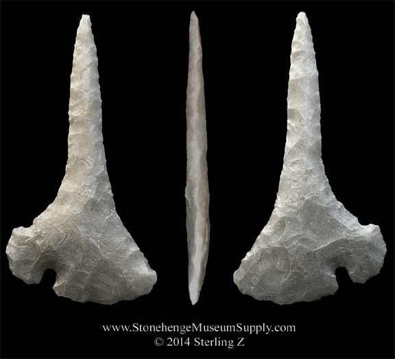Texas Corner Tang Drill Cast for sale - lithic cast TX Cornertang drill cast - lithic casting - cast by Sterling Z