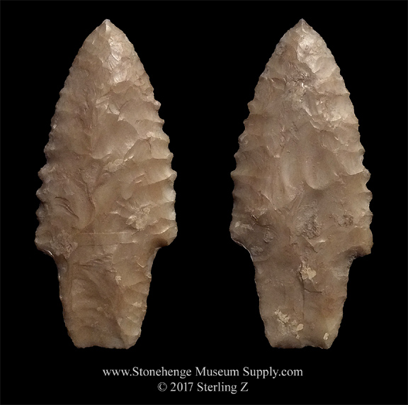 Cast of an exceptional first stage Coryell point - Sloth Slayer Texas arrowhead Coryell county TX