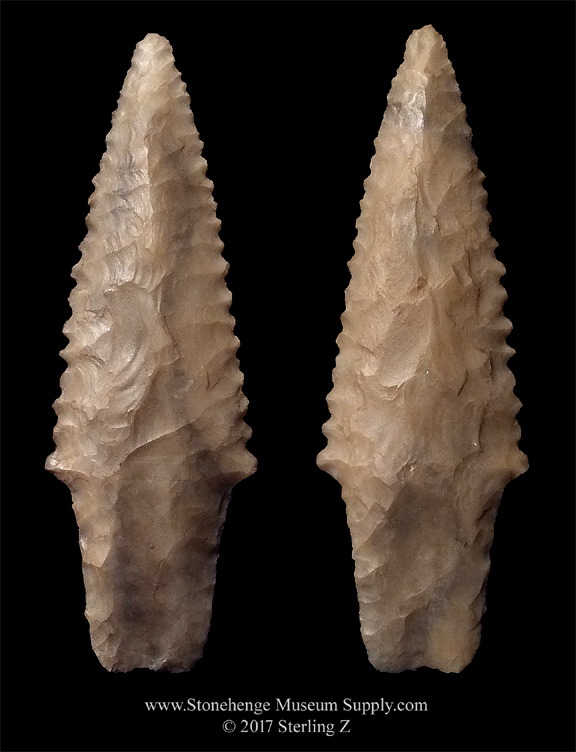 Cast of an exceptional first stage Coryell point - Sloth Slayer Texas arrowhead Coryell county TX