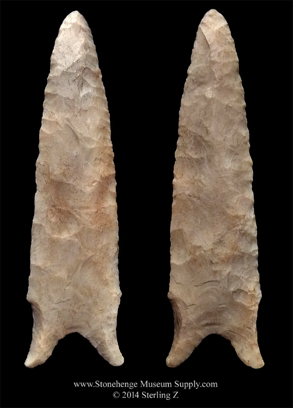 Oklahoma Dalton Arrowhead lithic cast - Oklahoma Dalton Point - Paleo Arrowhead Dalton lithic casting arrowhead cast by Sterling Z