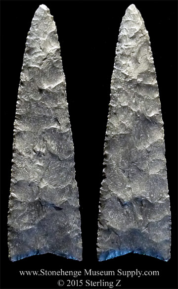 Darl Knife Blade lithic cast - TX Indian artifact lithic casts Graham Lawrence