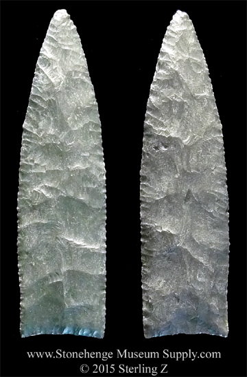 Darl Knife Blade lithic cast - TX Indian artifact lithic casts Graham Lawrence