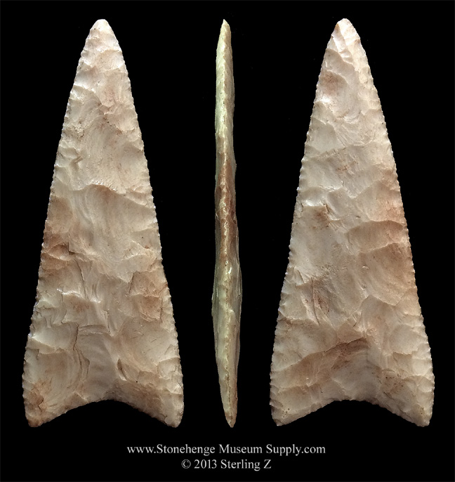 Darl Knife Blade lithic cast - TX Indian artifact lithic casts Graham Lawrence