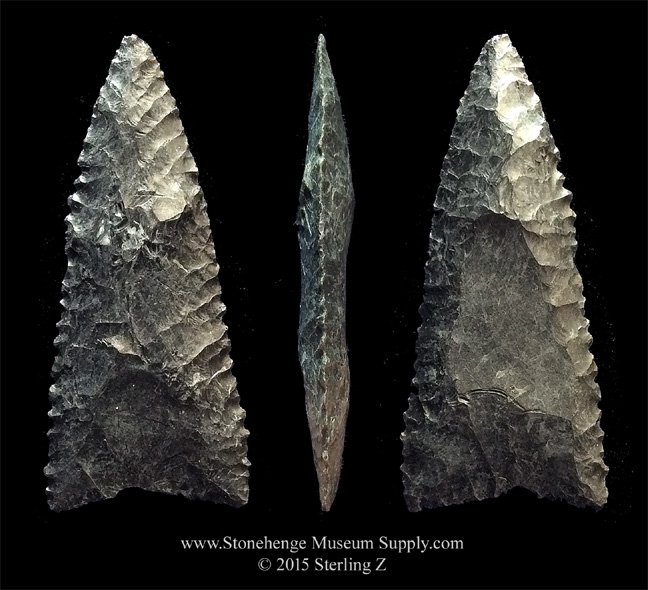 Texas Early Triangle Lithic Blade Cast - Arrowhead Cast - Lithic Cast - Early Triangle Mclennan Coryell County TX Texas