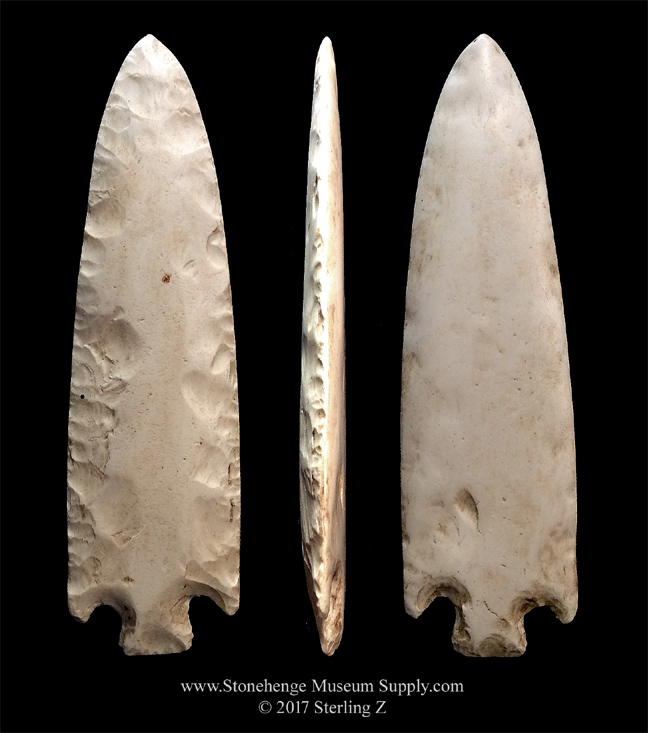Ground Etley Point - Mitch Lewis Collection. Etley Point Lithic Cast For Sale Arrowhead Illinois Missouri Etley Point Cast