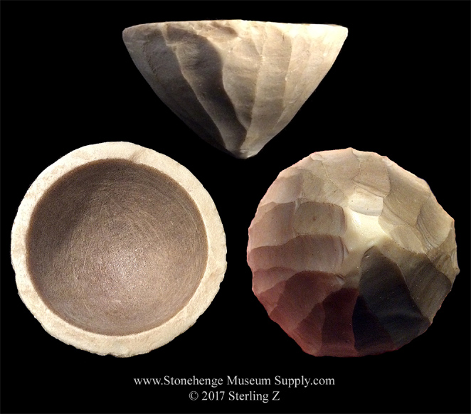 Cast of an exceptional core modified onto a cup or paint bowl