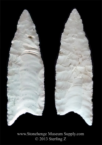 Folson point lithic cast - Folsom point for sale - lithic cast - South Texas Folsom Lithic Cast - Paleo Lithic casts for sale - Clovis Folsom Midland Pelican Agate Basin