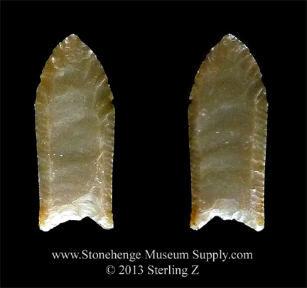 Folson point lithic cast - Folsom point for sale - lithic cast - Dana Harper Texas Folsom Lithic Cast - Paleo Lithic casts for sale - Clovis Folsom Midland Pelican Agate Basin