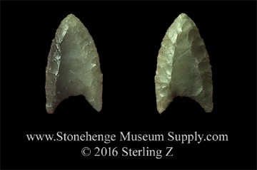 Folson point lithic cast - Folsom point for sale - lithic cast - South Texas Folsom Lithic Cast - Paleo Lithic casts for sale - McFaddin Beach paleo point TX TExas arrowhead for sale