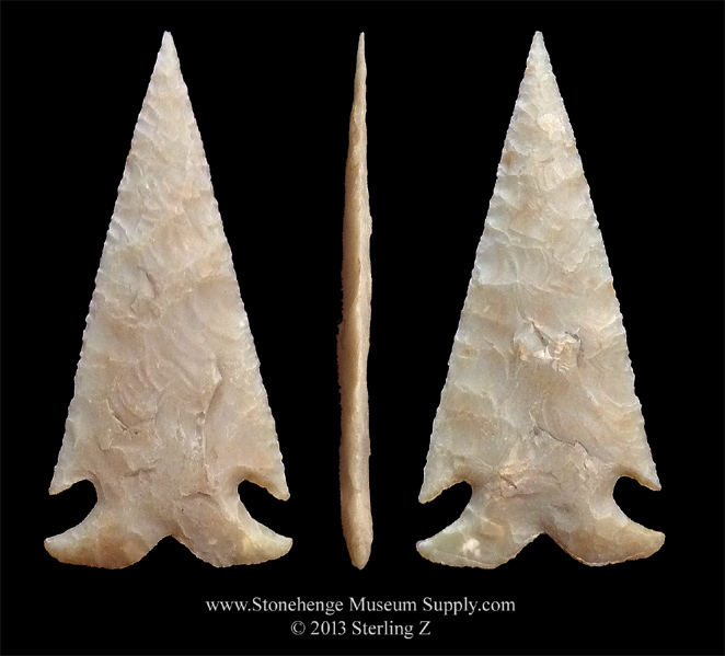 Frio point TX Texas Frio indian artifact arrowhead for sale lithic cast Lithic cast Frio arrowhead - Texas arrowheads - Lithic casts for sale