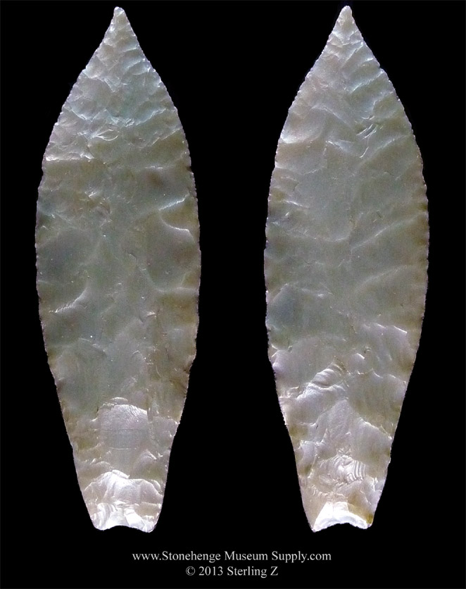 Hell Gap lithic cast - Paleo lithic casts for sale - Texas Hell Gap point