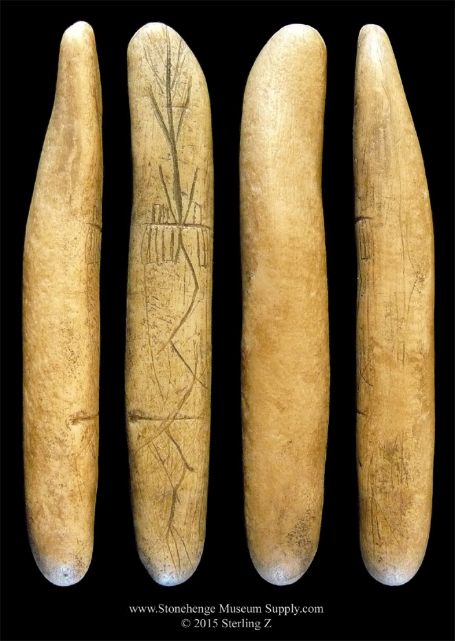 Texas Incised PebbleCast - Arrowhead Cast - Lithic Cast - Limestone Pebble Cast