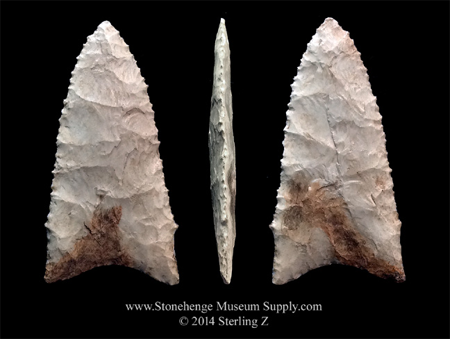 Kisatchie point Dalton kisatchie TX Texas indian artifact lithic casting Bill German collection Kisatchie arrowhead