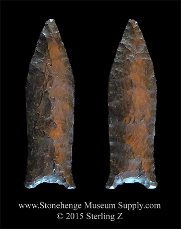 Levi arrowhead for sale - Paleo lithic cast of a Levi Point Texas Bill German Collection