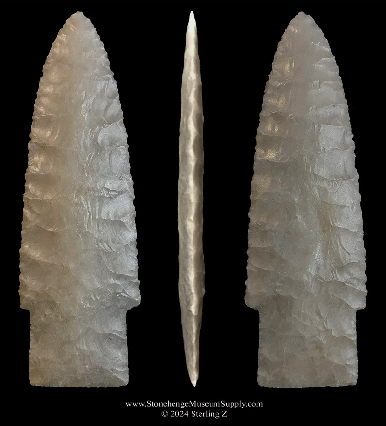 Lithic casting Scottsbluff point arrowhead cast scottsbluff