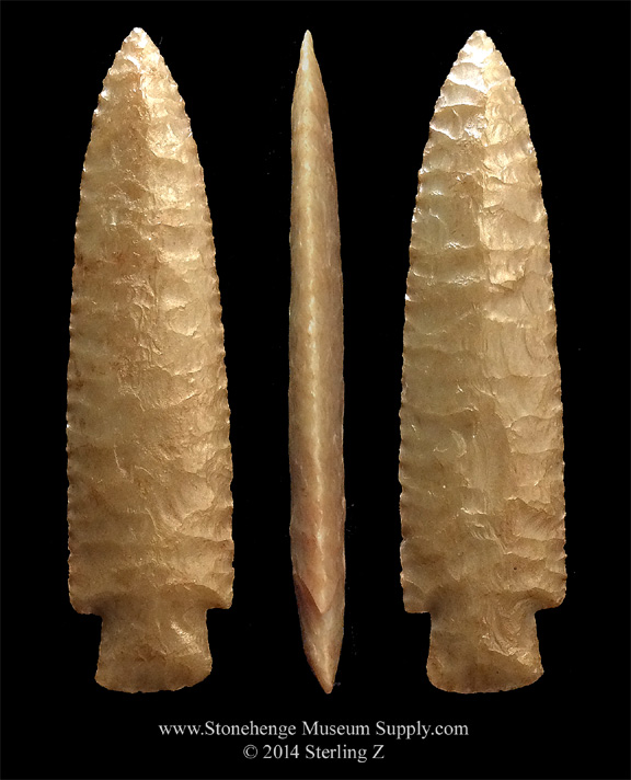 Scottsbluff point Lithic Casting of a Texas Scottsbluff arrowhead for sale - Paleo Scottsbluff cast - Cody knife - Scottsbluff