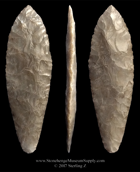 South Texas Mahaffey Lithic Cast - Lithic casting by Sterling Z Stonehenge Museum Supply, Dana Harper collection - TX Paleo Point