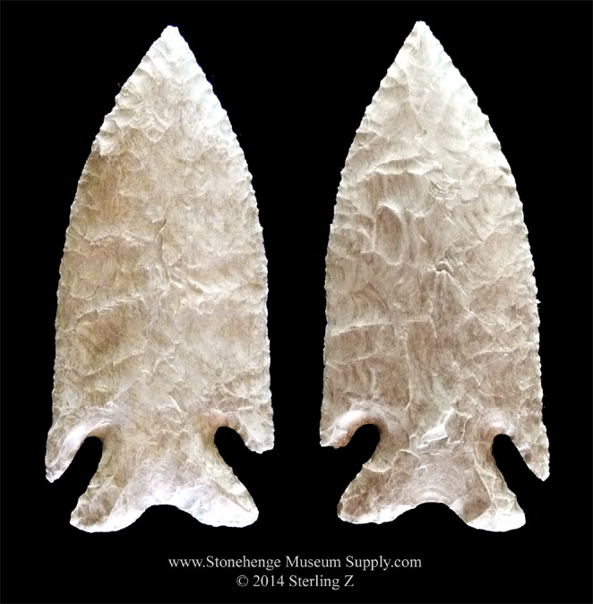Martindale arrowhead for sale - Lithic cast of a TX Martindale Point Texas Rusty Lilljedahl
