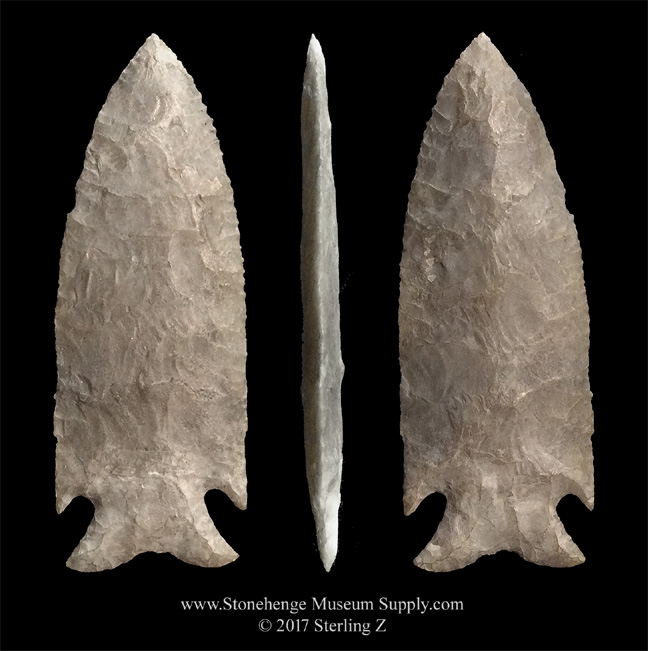 Martindale arrowhead for sale - Lithic cast of a TX Martindale Point Texas Rusty Lilljedahl