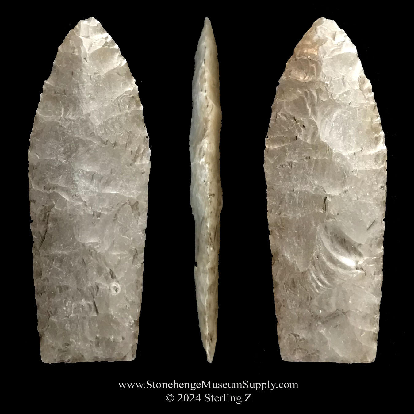 Midland arrowhead for sale - Paleo lithic cast of a Midland Point Sulphur river Hunt Fannin County Texas