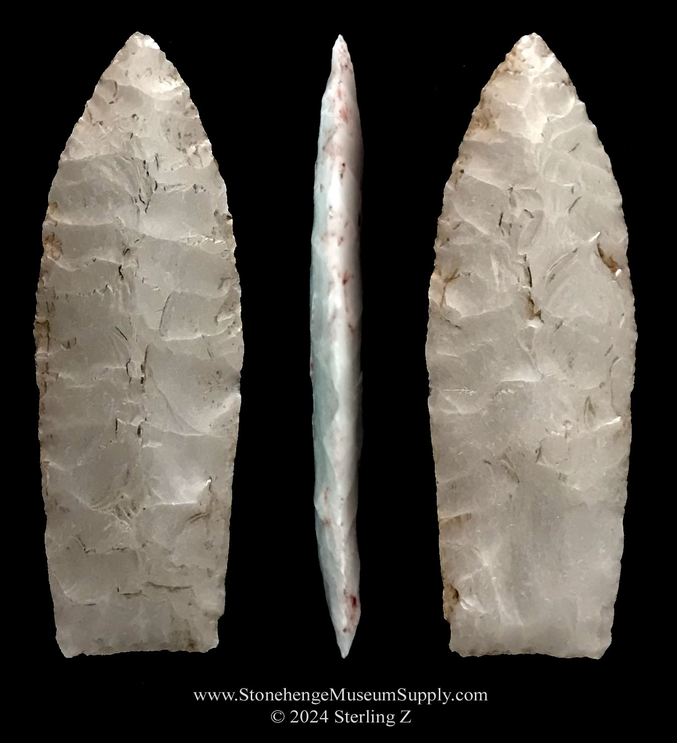 Milnesand arrowhead for sale - Paleo lithic cast of a Milnesand Point Texas Dana Harper