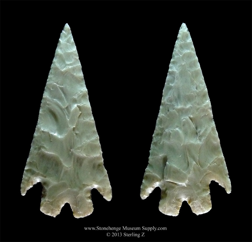 Texas Montell Arrowhead for sale - Lithic cast by Stonehenge Museum Supply - Sterling Z