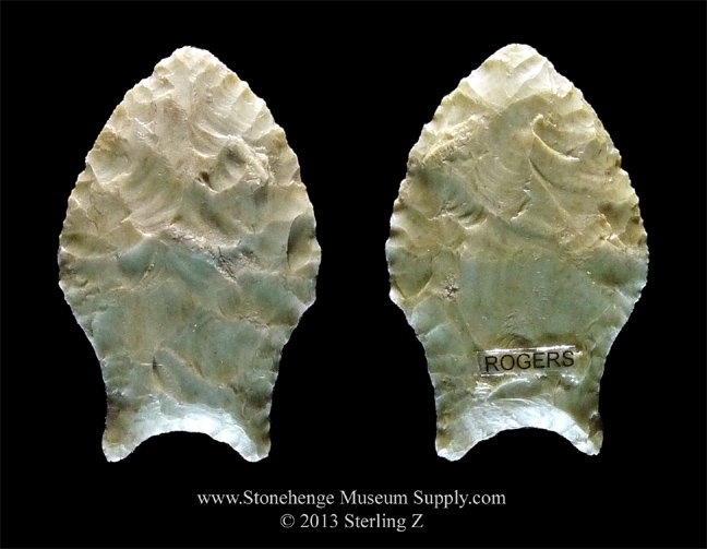 Texas Pelican Lithic Cast - Dwain Rogers - Paleo Arrowhead cast for sale - Arrowheads