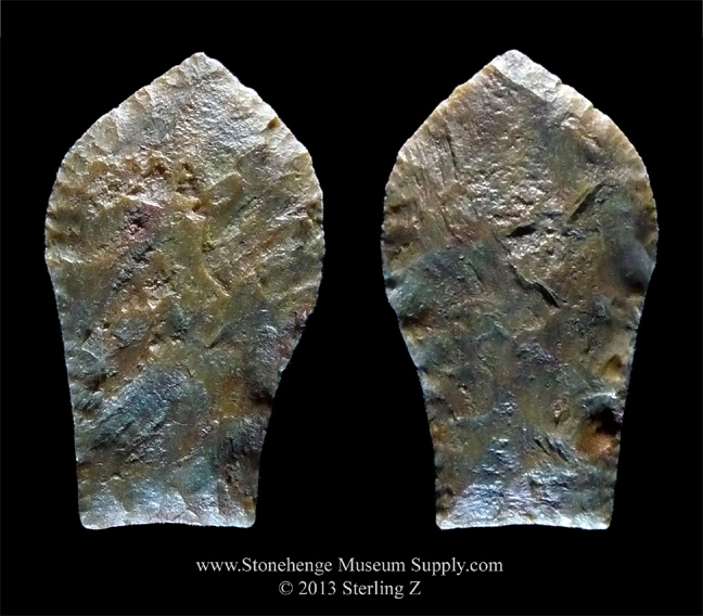 Texas Pelican Lithic Cast - Bill German - Paleo Arrowhead cast for sale - Arrowheads