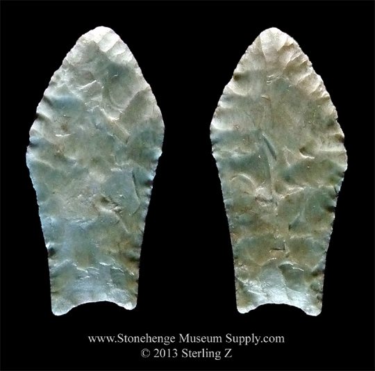 Texas Pelican Lithic Cast - Dana Harper - Paleo Arrowhead cast for sale - Arrowheads