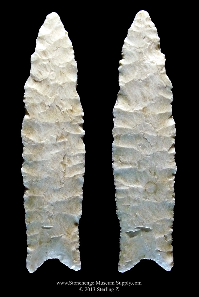 Paleo Plainview Arrowhead Lithic Cast For Sale - Cast of a fine Oklahoma Plainview Point - For Sale