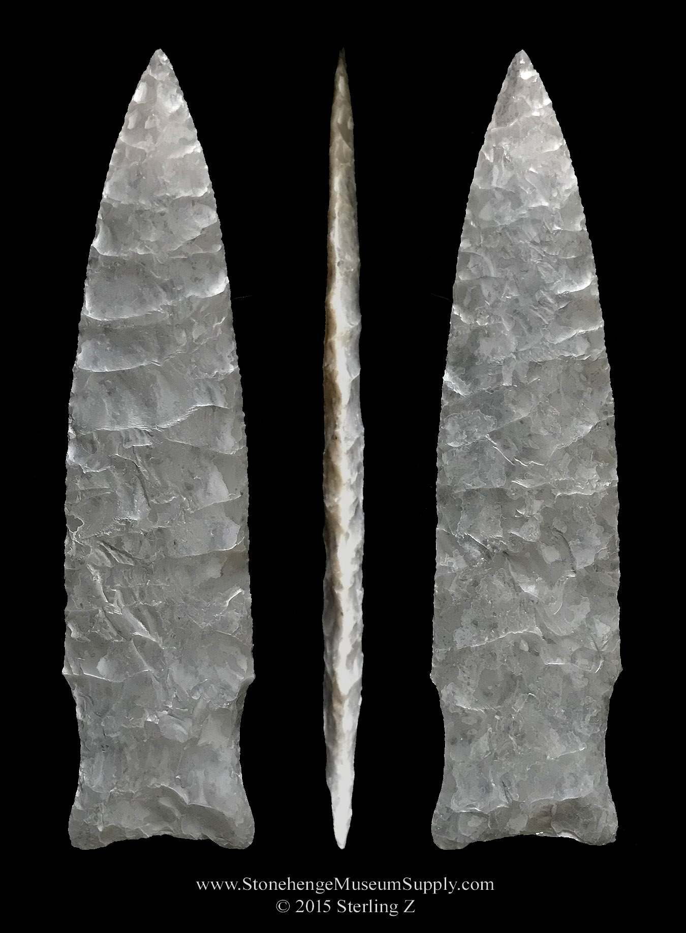 Paleo Plainview Lithic Cast for sale - Dana Harper Plainview Point Arrowhead For Sale - Cast of a fine Texas Plainview Point - For Sale