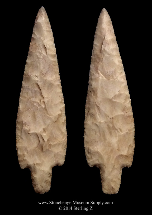 Pogo point ithic cast - Paleo lithic casts for sale - Texas pogo point lithic casting Sterling Z Stonehenge Museum Supply