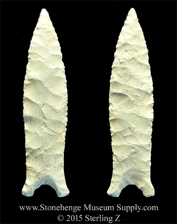 Quad Paleo Point - Beautiful Quad Spearpoing out of Kentucky - Lithic Cast of a quad - Lithic Casting Sterling Z