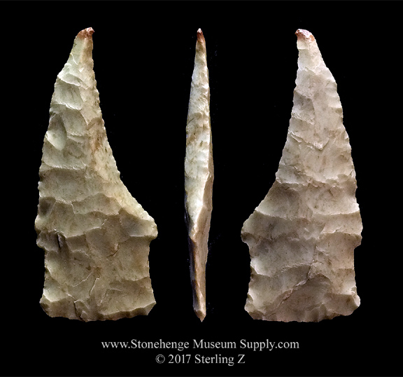 Red River Knife lithic cast - Scottsbluff Paleo lithic casts for sale - Texas Cody Red River knife