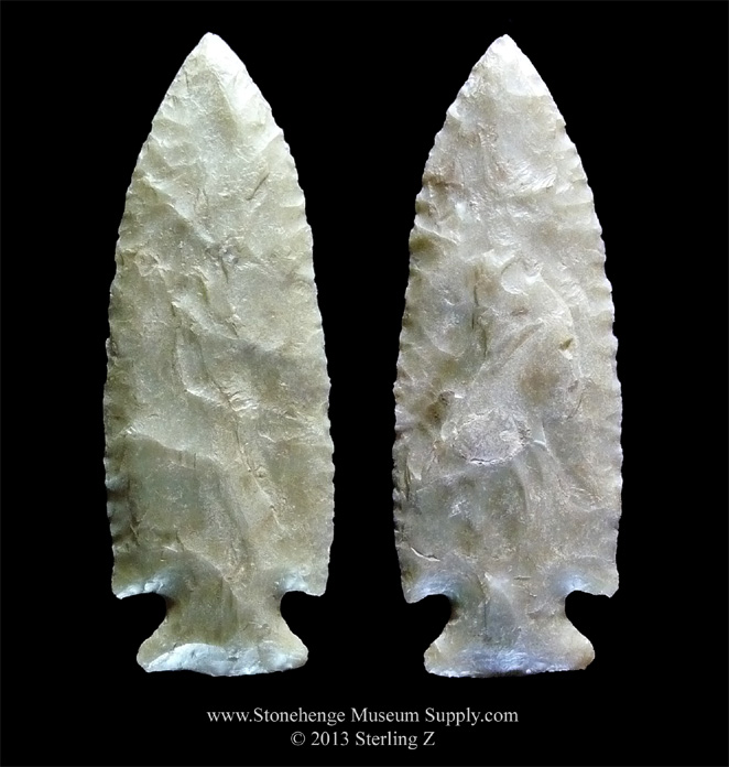 San Jacinto point out of La Grange Texas - Archaic Lithic Blade Cast - Arrowhead Cast - Lithic Cast
