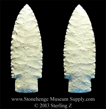 Lithic Casts for sale - Casting of a Texas Scottsbluff arrowhead cast for sale - Paleo Scottsbluff cast - Cody knife - Scottsbluff - Lithic Casting Paleo Scottsbluff