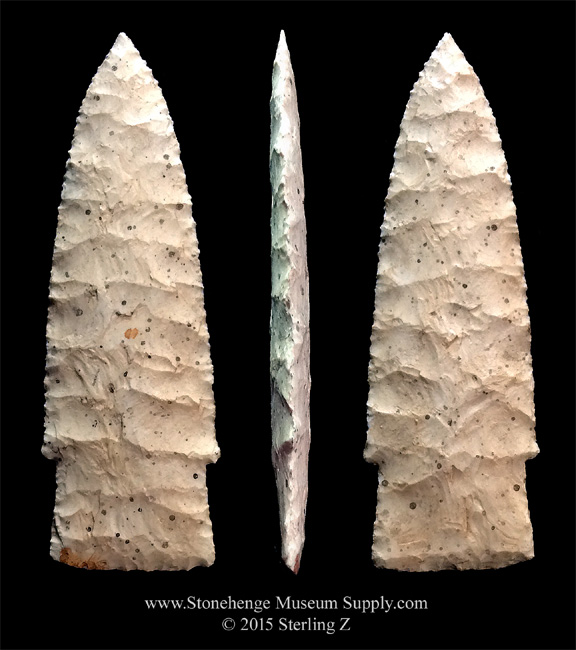 Oklahoma Scottsbluff arrowhead cast for sale - Paleo Scottsbluff cast - Cody knife - Scottsbluff Lithic Casting
